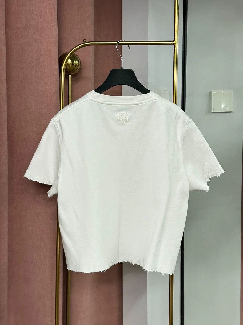 Loewe LOEWE White logo T-shirt short-sleeved top Size XS / US 0-2 / IT 36-38 - 3 Thumbnail