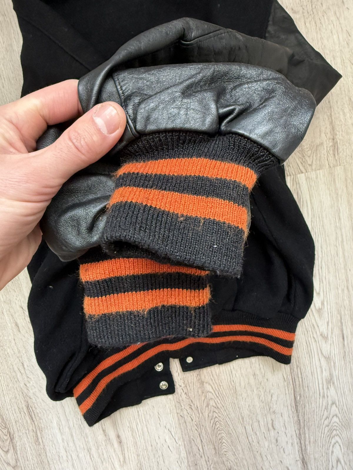 Vintage DeLONG Varsity Jacket Made in USA Wool Size 44