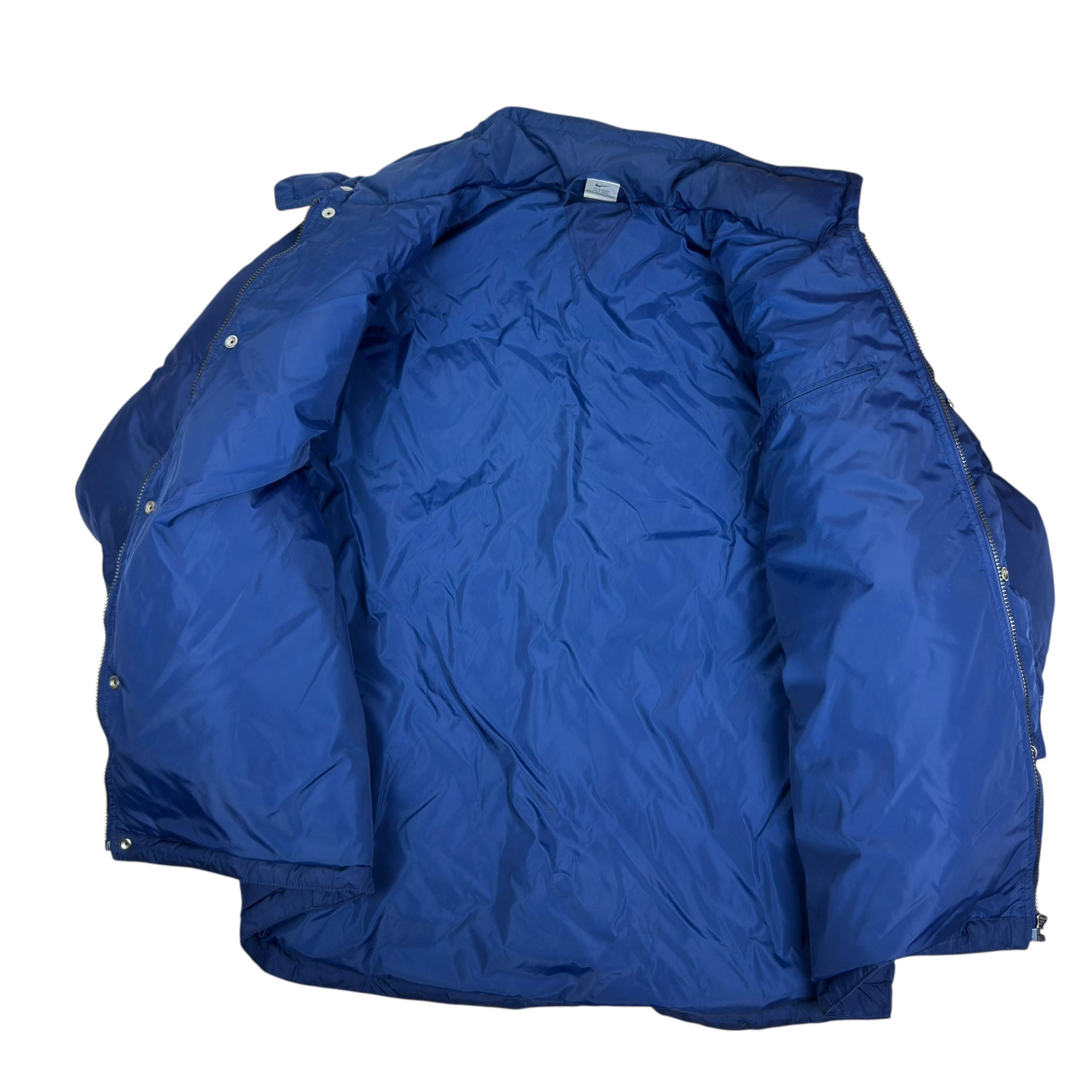 Nike Nike Men's Navy White Swoosh Full Zip Puffer Down Jacket XL Size US XL / EU 56 / 4 - 12 Thumbnail
