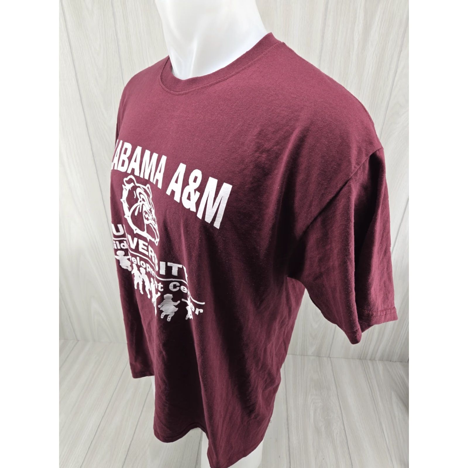 Jerzees JERZEES Alabama A&M Bulldogs Child Development Center Graphic Tee Mens XL Maroon Crew Neck Short Sleeve Sports University Logo 90s? Size US XL / EU 56 / 4 - 5 Thumbnail