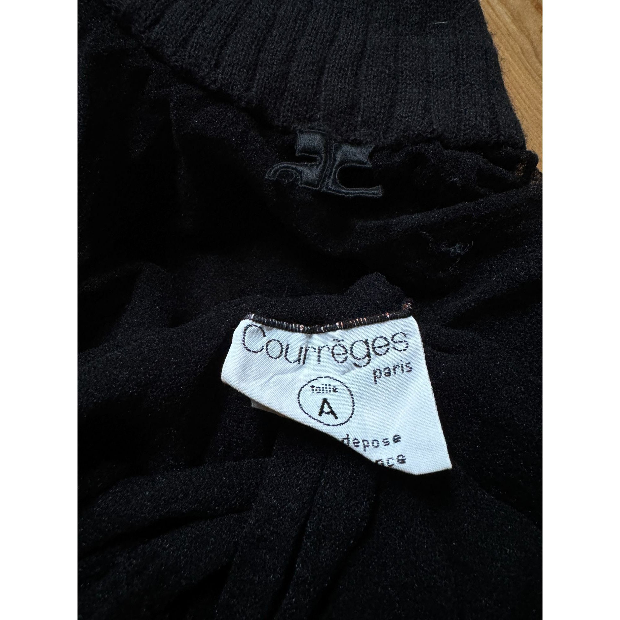 Courreges 1970s Black Nylon Sheer Top Size XS / US 0-2 / IT 36-38 - 5 Thumbnail