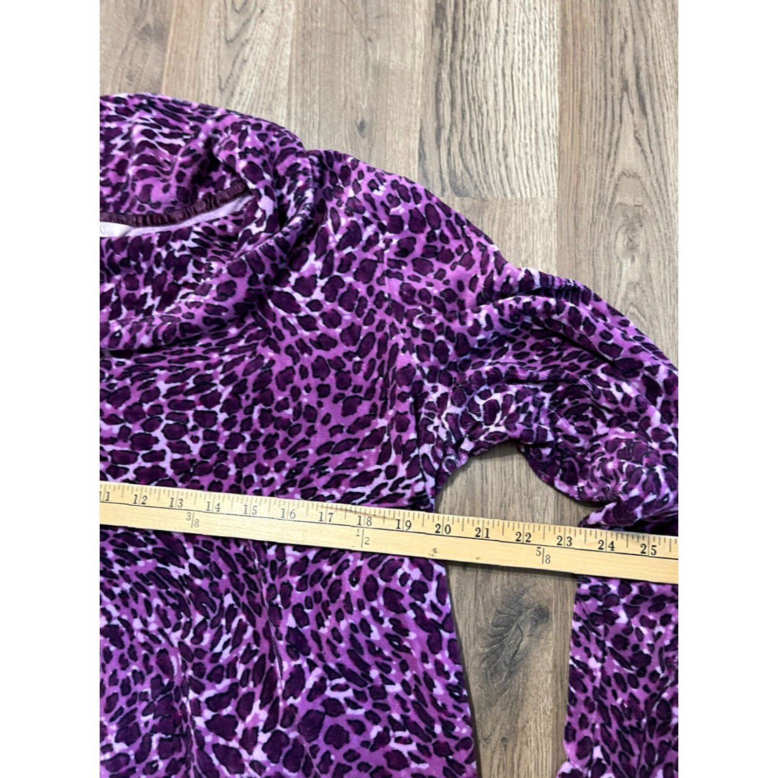 Vintage White Stag Shirt Womens XL Purple Black Cheetah Print Long Sleeve T-Shirt Casual Regular Pullover Round Neck Size XL / US 12-14 / IT 48-50 - 5 Thumbnail