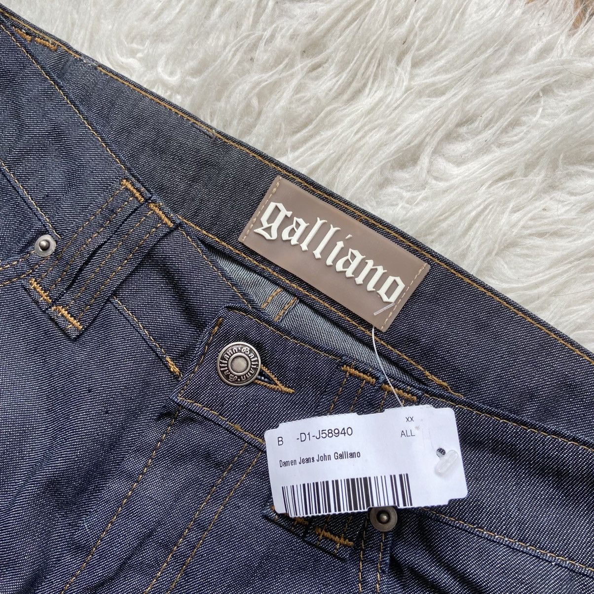 John Galliano 📌 Crazy John Galliano Y2K Low Skinny Denim Jeans Size 27" / US 4 / IT 40 - 8 Thumbnail