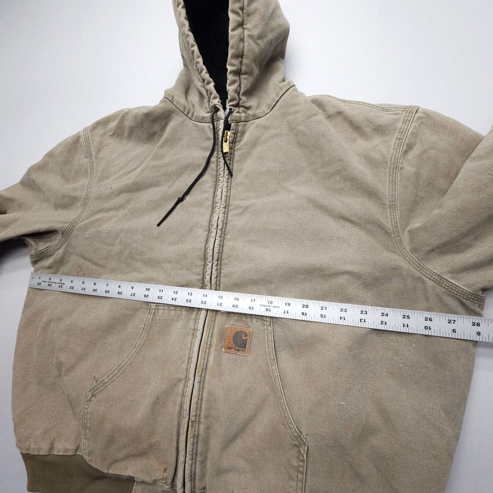 Carhartt VINTAGE Carhartt J130 Lined Canvas Jacket Mens XL Chestnut Hooded Full Zip Work Size US XL / EU 56 / 4 - 7 Thumbnail