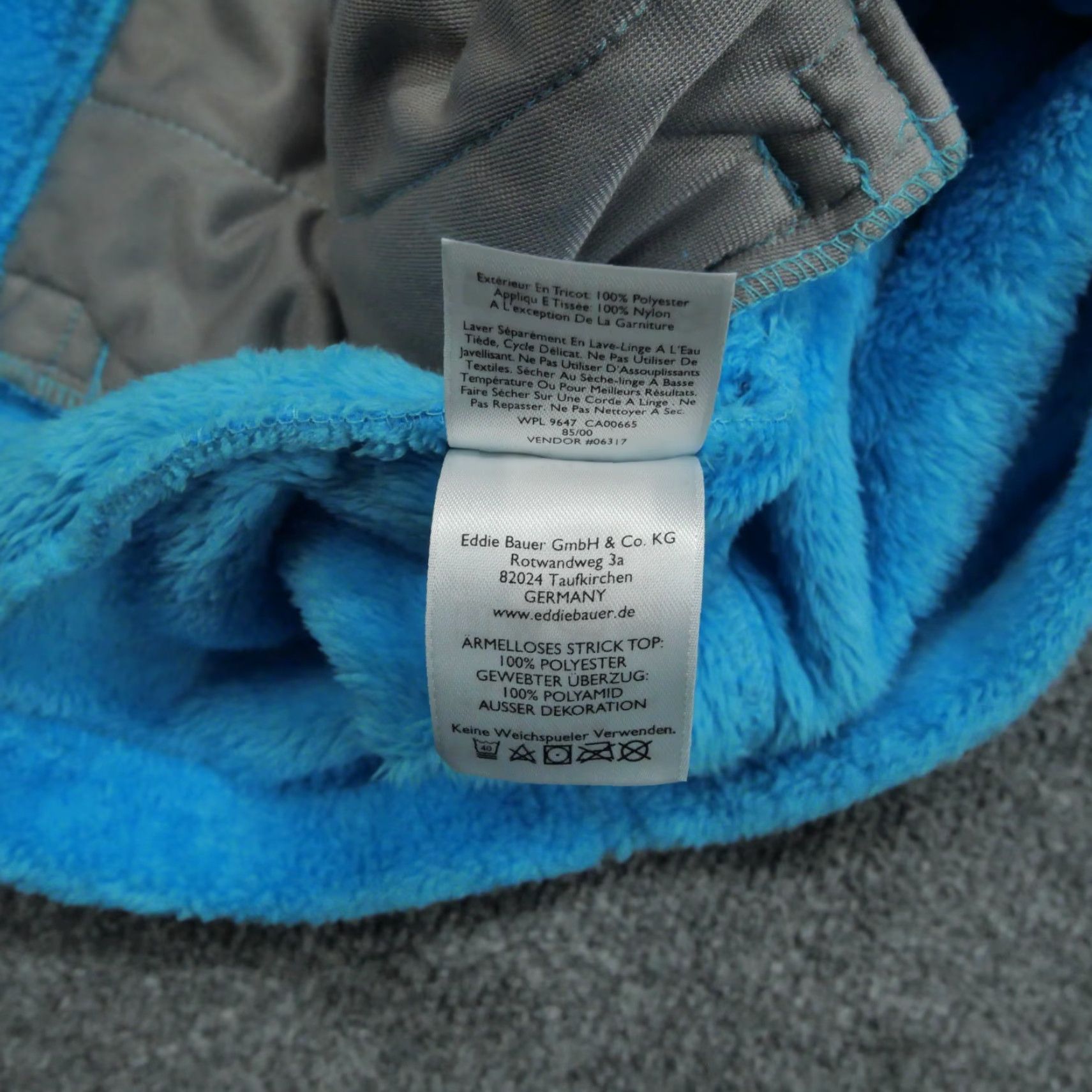 Eddie Bauer VINTAGE Eddie Bauer Hoodie Womens Large Blue Grey Full Zip Jacket Long Fleece Size L / US 10 / IT 46 - 5 Thumbnail
