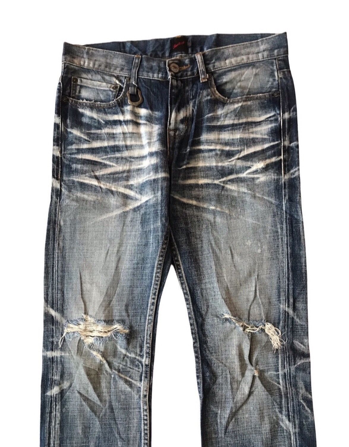 JACKROSE JACK ROSE DISTRESSED BLEACH TROUSER PANTS Size US 32 / EU 48 - 2 Thumbnail