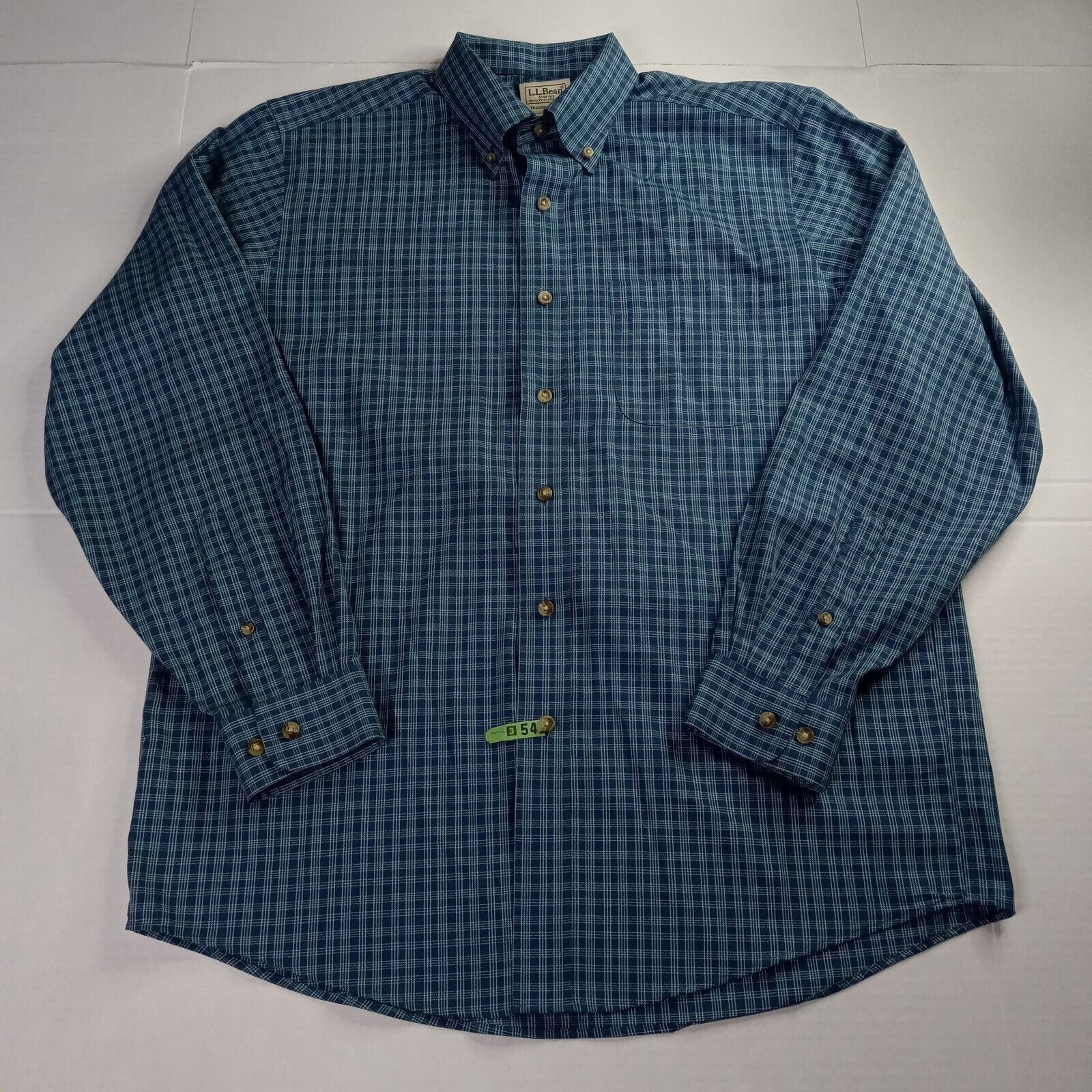 L.L. Bean L.L. Bean Traditional Fit Shirt Men's M Blue Green Check Size US M / EU 48-50 / 2 - 1 Thumbnail