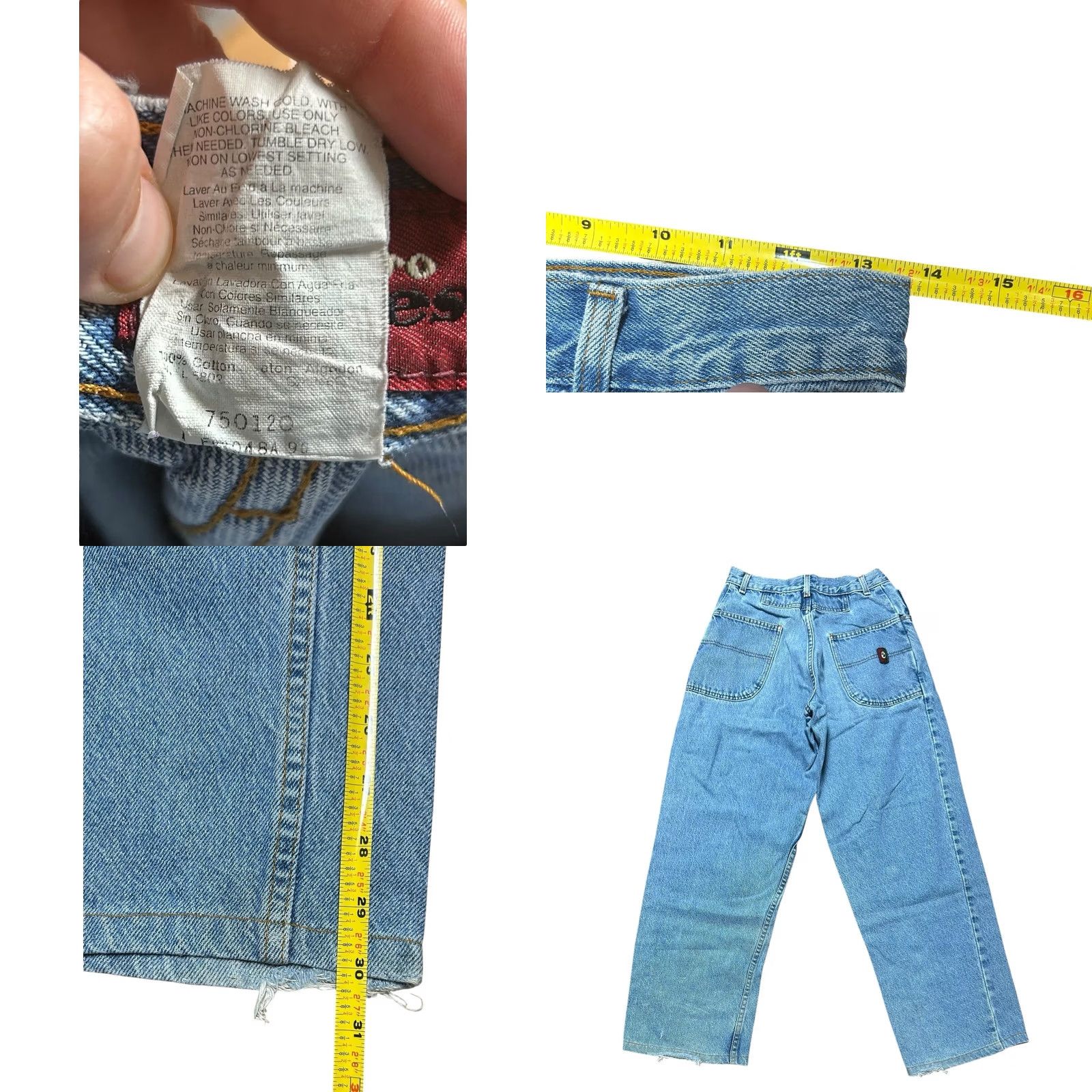 Vintage VINTAGE Retro Blues Jeans Woman Sz 18 Straight Denim 5-Pocket High Rise Made In USA Woman Mensignment? Size 40" / US 18 - 8 Thumbnail
