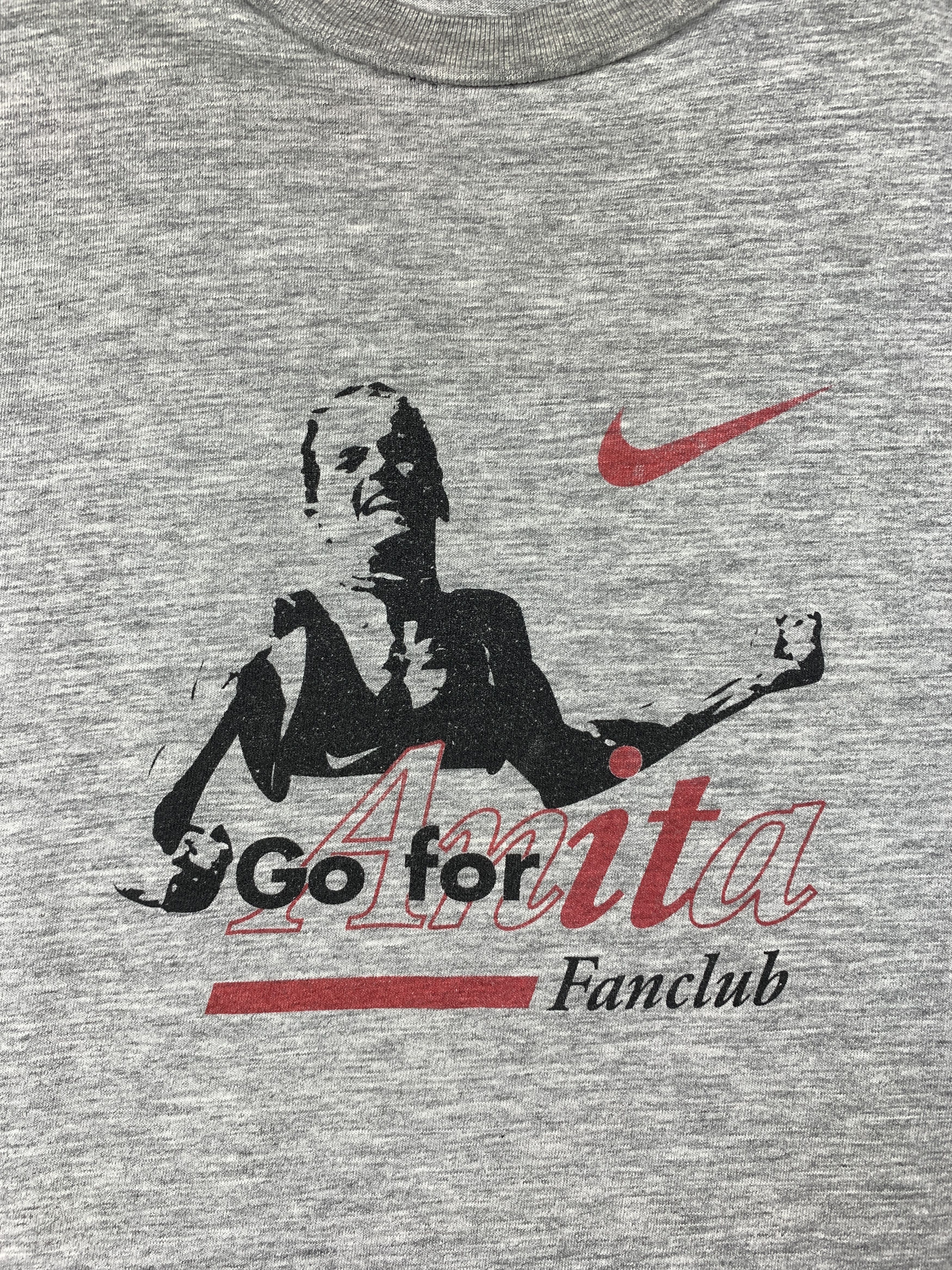 Nike Vintage 90s Nike T Shirt Anita Marathon Running Go for IT Size US L / EU 52-54 / 3 - 4 Thumbnail