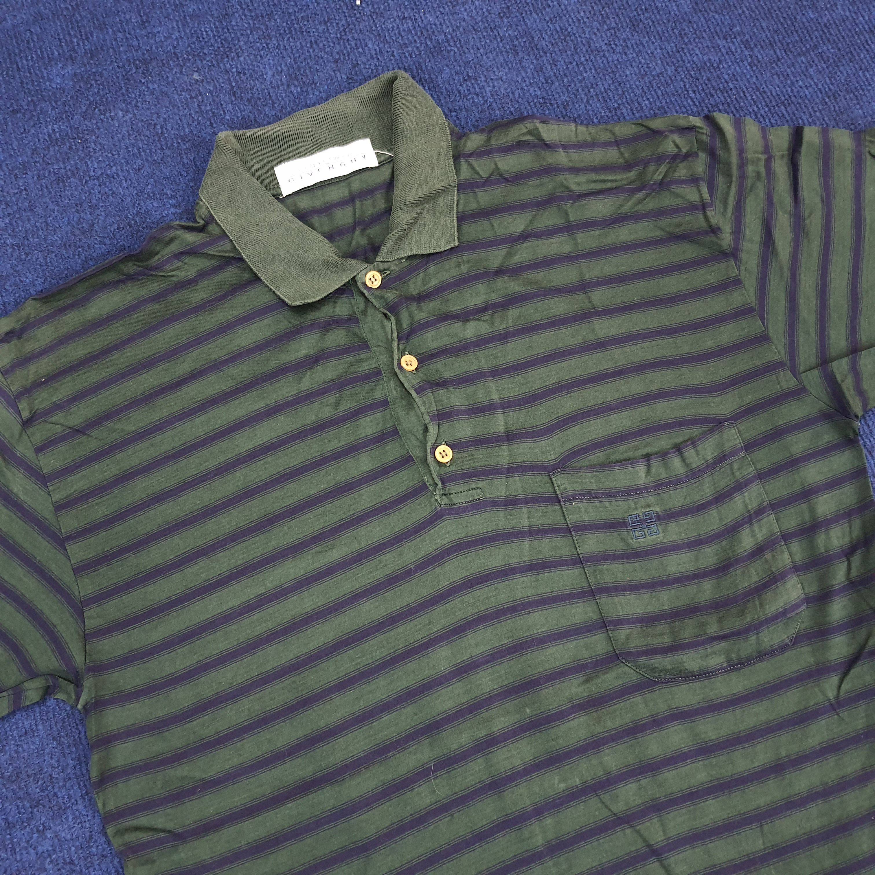 Givenchy × Vintage Vintage Givenchy Striped Polo Shirt Size US M / EU 48-50 / 2 - 2 Thumbnail