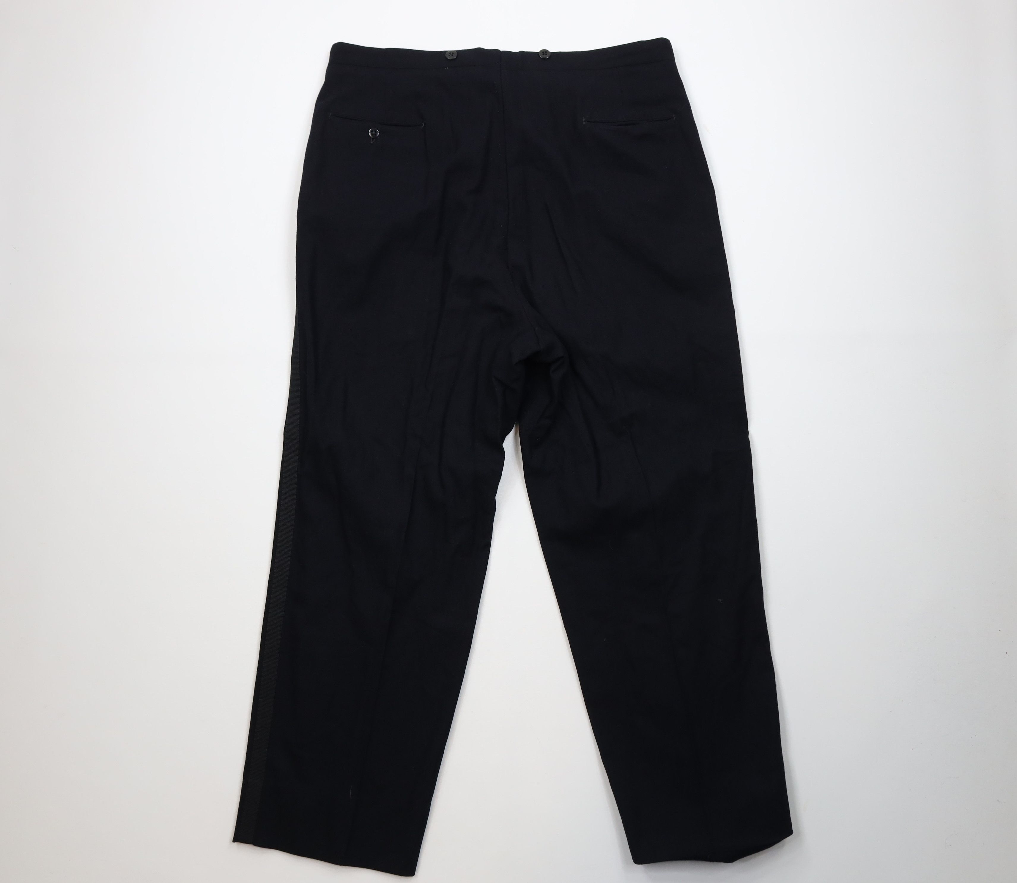 Vintage Vintage 50s Korean War Heavy Wool Wide Leg Pants Blue USA Size US 38 / EU 54 - 7 Thumbnail