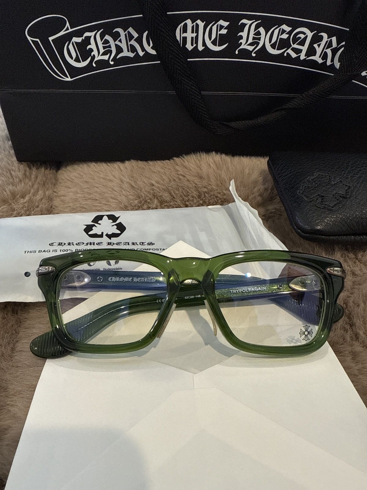 Chrome Hearts Chrome Hearts Glasses - Trypoleagain Size ONE SIZE - 1 Thumbnail
