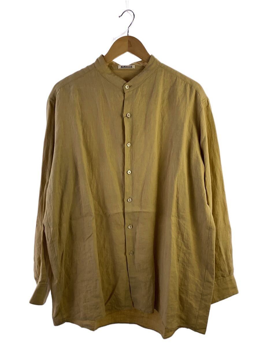 Auralee Green Linen Long-sleeved Shirt Size US XL / EU 56 / 4 - 1 Thumbnail