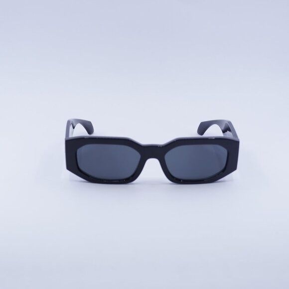 Versace Versace VE4489U GB1/87 Sunglasses Black Rectangle Frame Size ONE SIZE - 3 Thumbnail