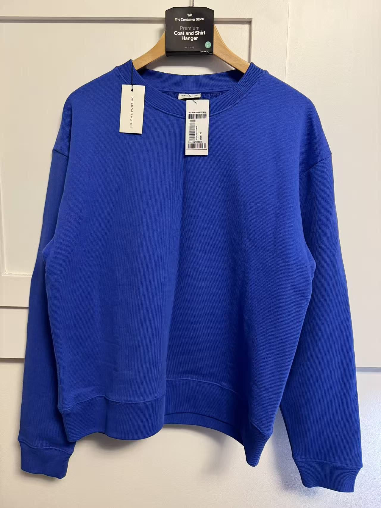 Dries Van Noten Blue Cotton Sweatshirt Size US M / EU 48-50 / 2 - 1 Thumbnail