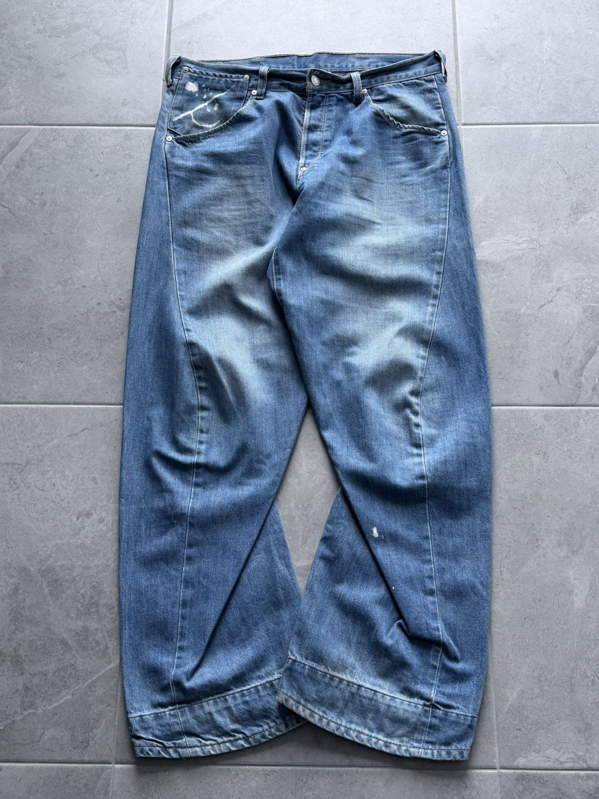 Levi's 2000s Levis Engineered Buckle Back Twisted Washed Jeans Size US 32 / EU 48 - 5 Thumbnail