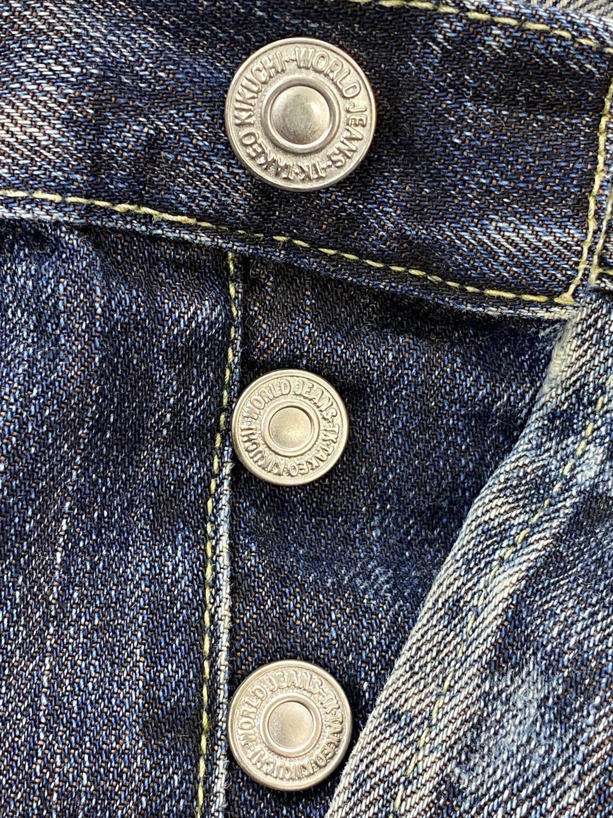 Takeo Kikuchi Takeo Kikuchi Blue Wash Whiskered Straight Leg Style Jeans Size US 34 / EU 50 - 10 Thumbnail