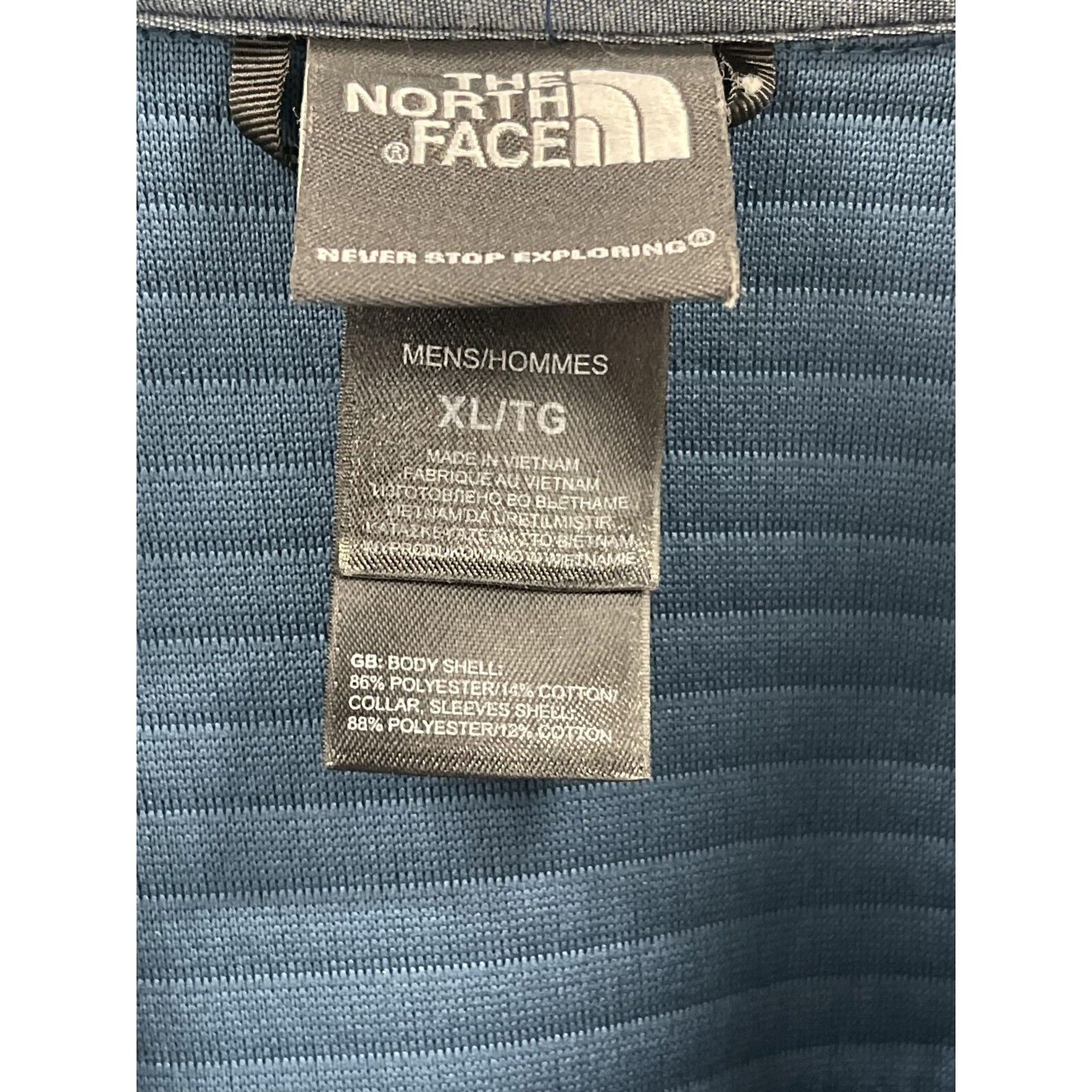The North Face VTG 90S Y2K RARE NORTHFACE RIBBED BLUE 1/4 ZIP PULLOVER SWEA Size US L / EU 52-54 / 3 - 3 Thumbnail
