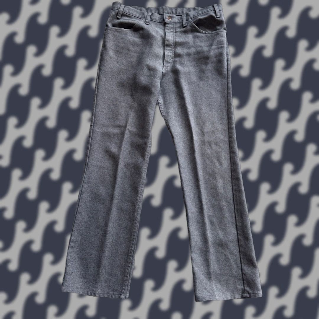 Levi's VINTAGE Levi's Levi Bootcut Pants 34x30 Gray USA Western Cowboy Mens Regular Bootscut Style Front Zipper Fly Vintage Shirt? Size US 36 / EU 52 - 1 Thumbnail