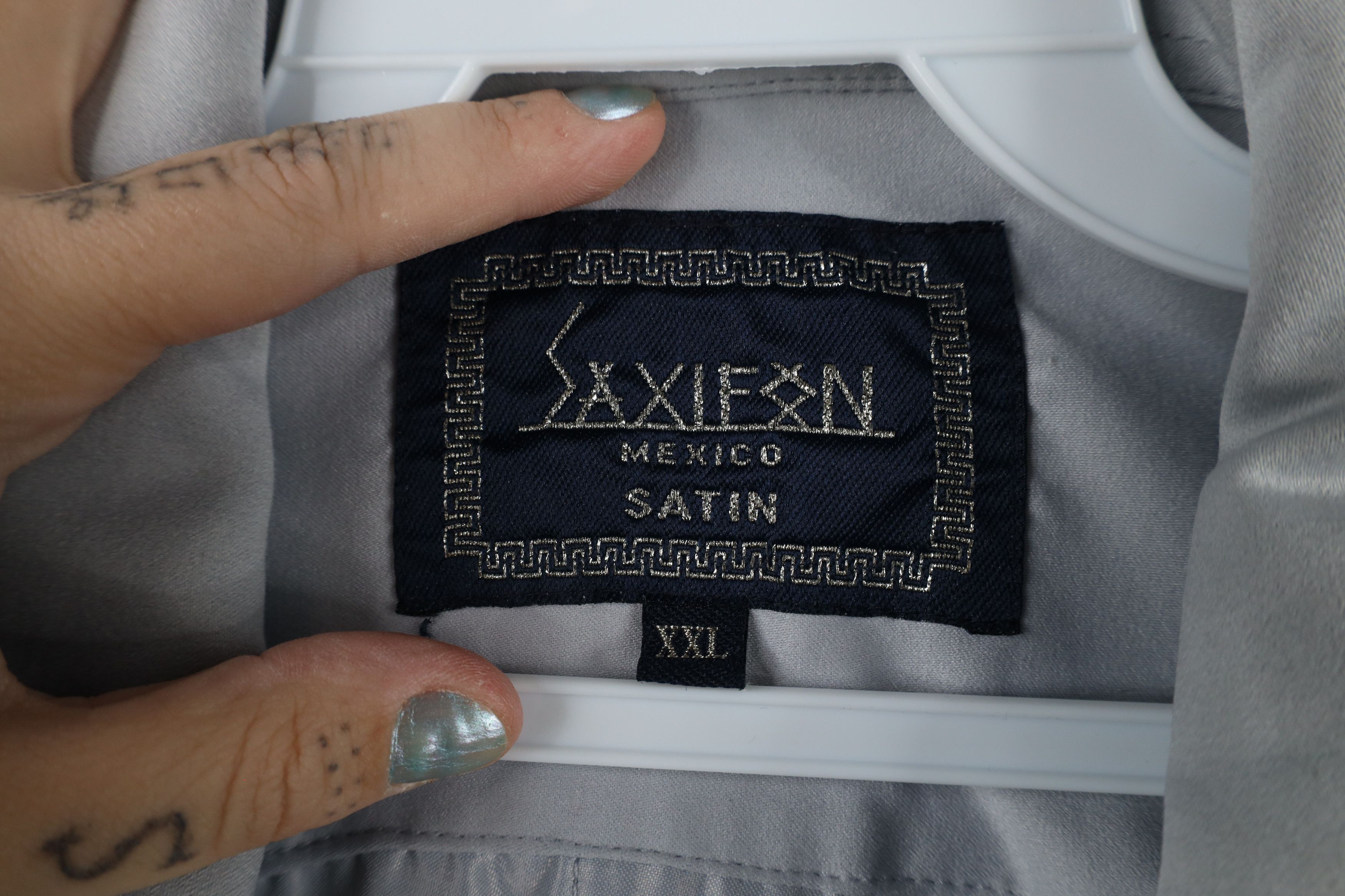 Vintage Vintage 90s Guayabera Beach Wedding Button Shirt Gray Size US XXL / EU 58 / 5 - 7 Thumbnail