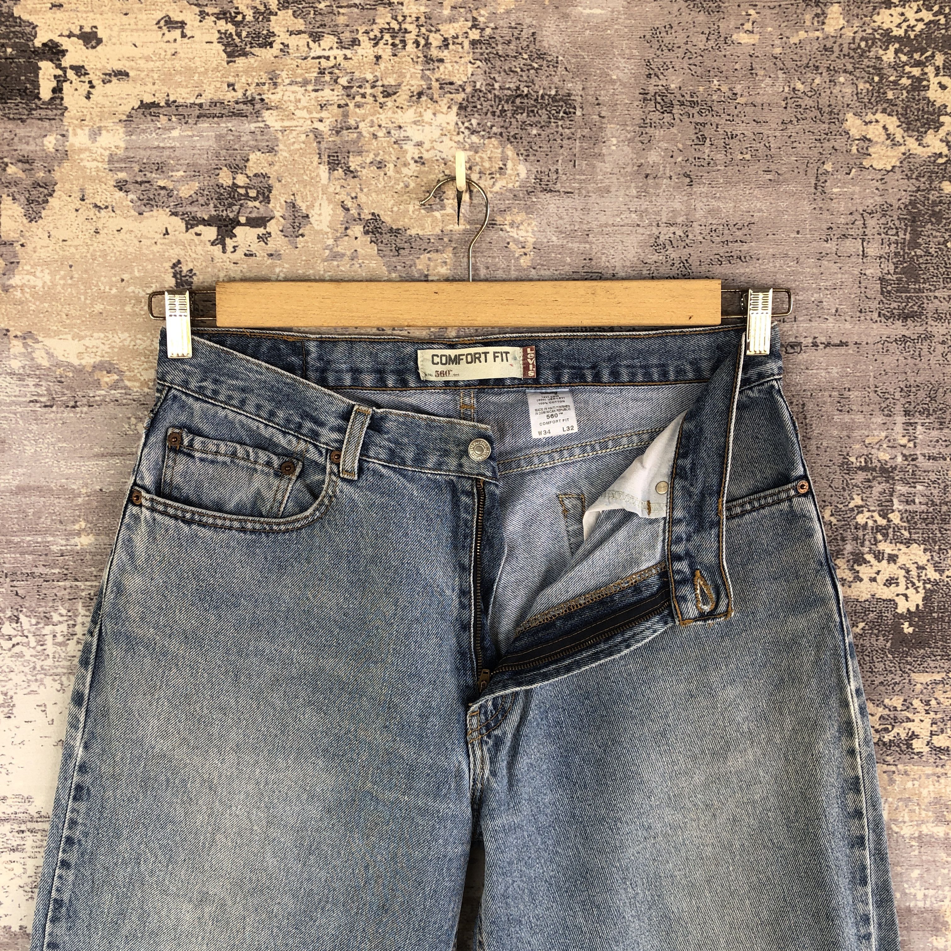 Levi's Vintage Levis 560 Baggy Jeans Levi's Faded Light Wash Denim Size US 34 / EU 50 - 6 Thumbnail
