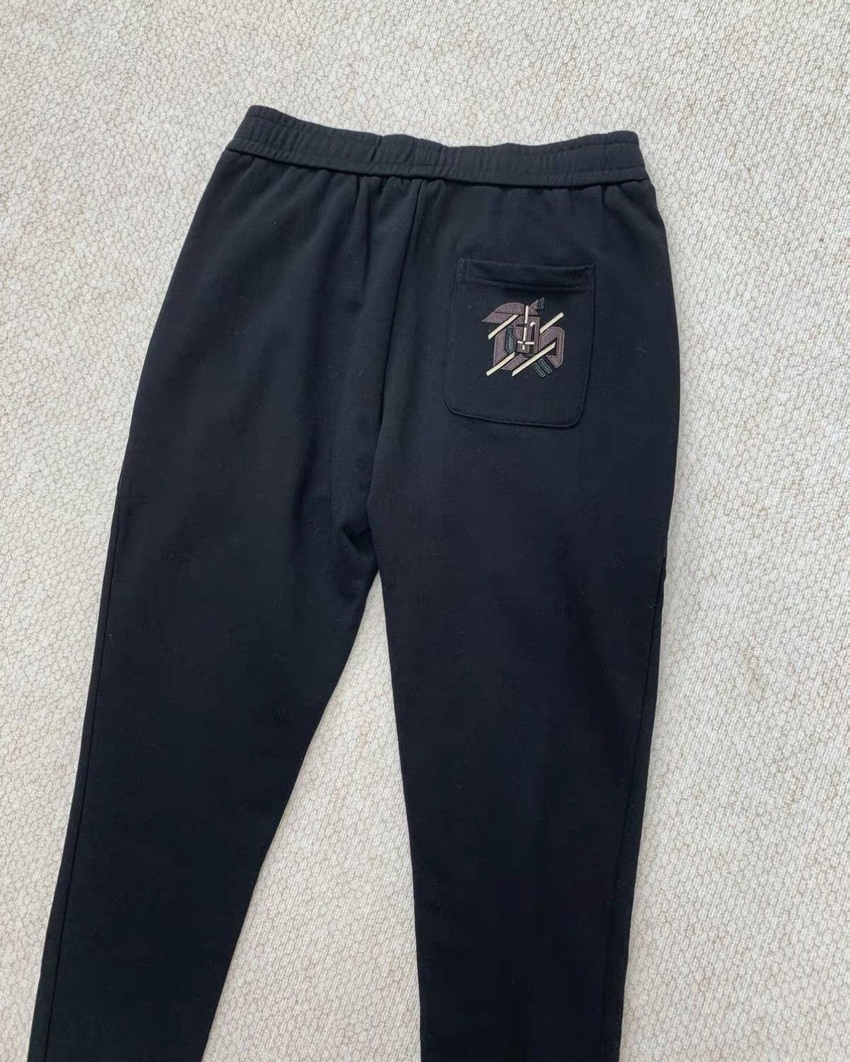 Hermes HERMÈS Black Jogger Pants with Horse Leather Embroidery Size US 36 / EU 52 - 7 Thumbnail