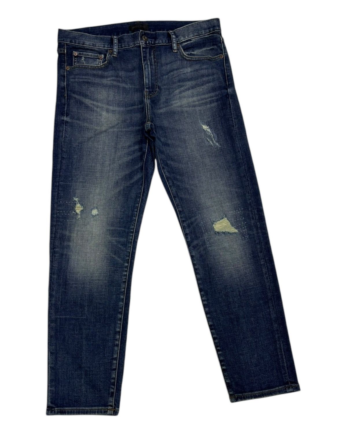 Jean × Undercover × Uniqlo Vintage Jeans Sashiko Uniqlo Distressed Denim Jeans Size US 33 - 6 Thumbnail