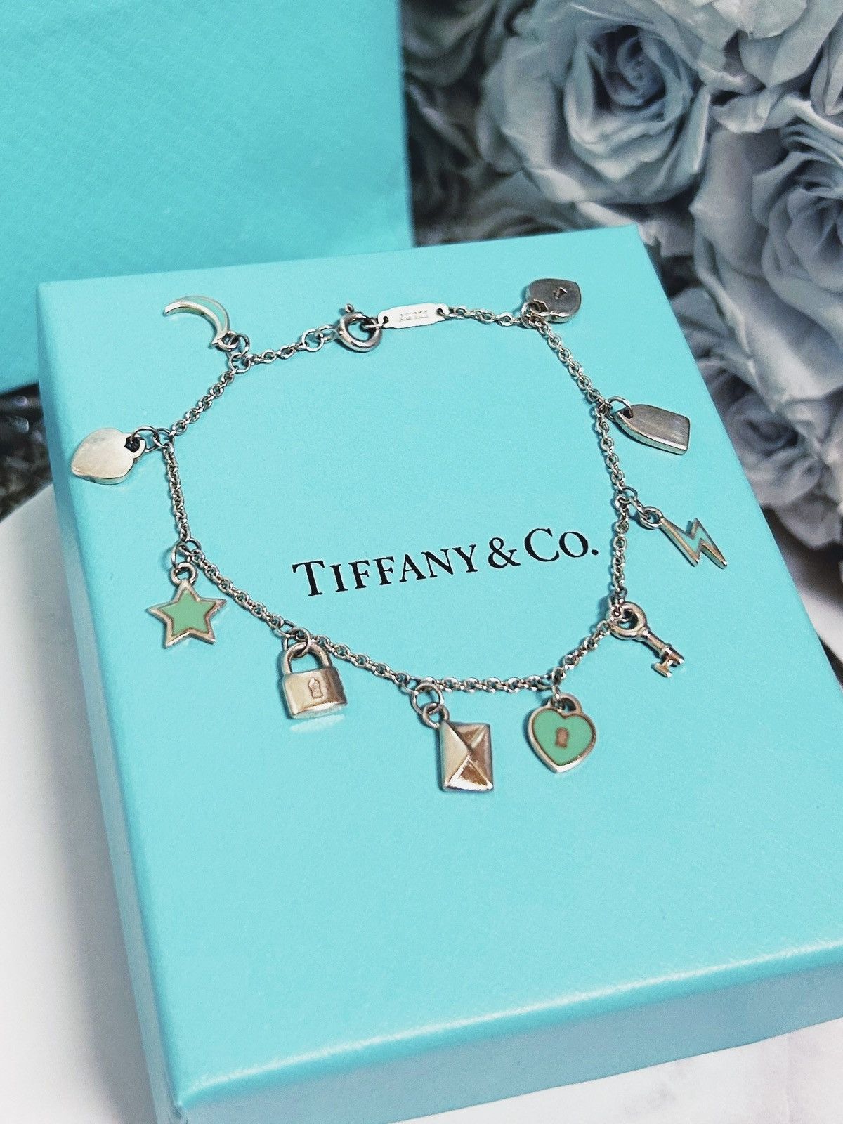Tiffany & Co. Authentic Tiffany & Co Love Note 925 Sterling Charm Bracelet Size ONE SIZE - 9 Thumbnail