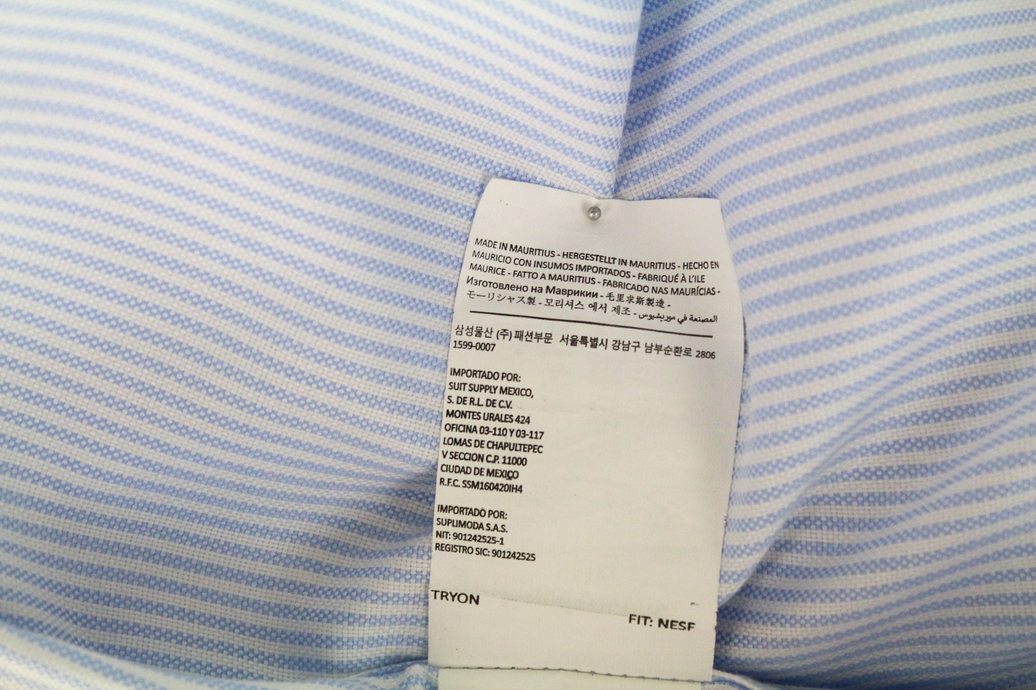 Suitsupply 43/17 Blue Cotton Striped Classic 72594 Size 42R - 7 Thumbnail