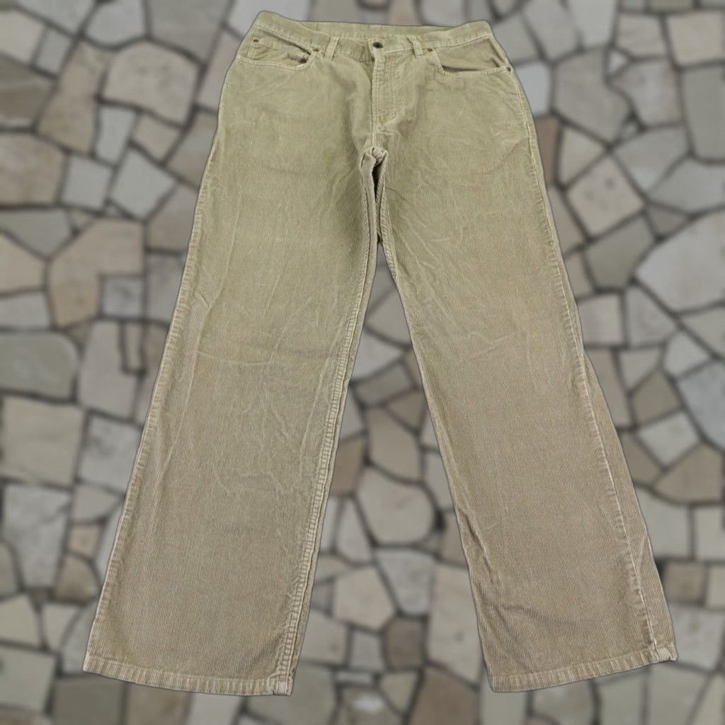 Vintage LL Bean Pants Mens 34 Khaki Beige Tan Corduroy Chino Straight Leg Outdoors Size US 34 / EU 50 - 1 Thumbnail