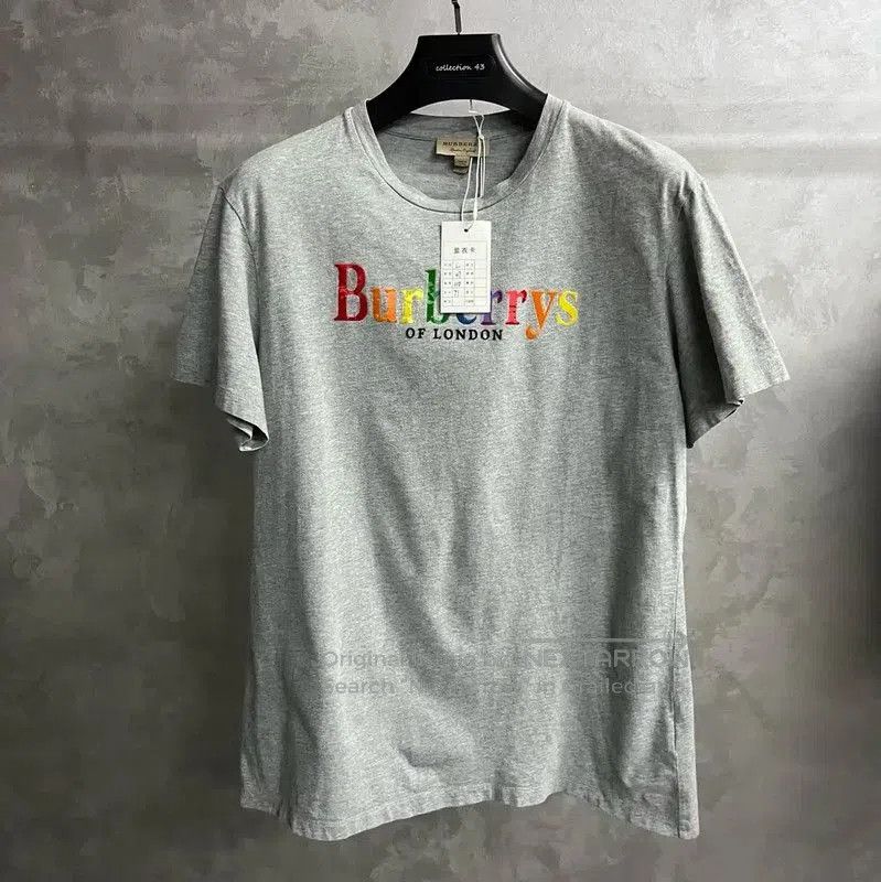 Burberry Burberry Men's Gray Cotton T-Shirt. Size US L / EU 52-54 / 3 - 1 Thumbnail