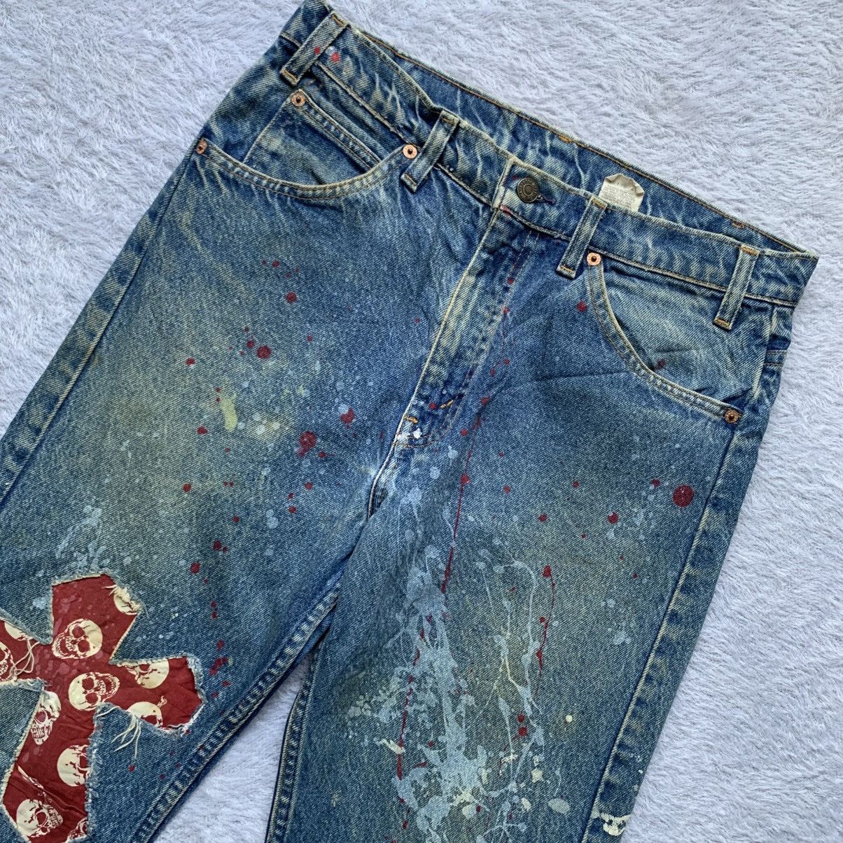 Levi's Vintage Clothing vintage 90’s Levi's 505 skull-patterned paint splatter denim Size US 32 / EU 48 - 2 Thumbnail