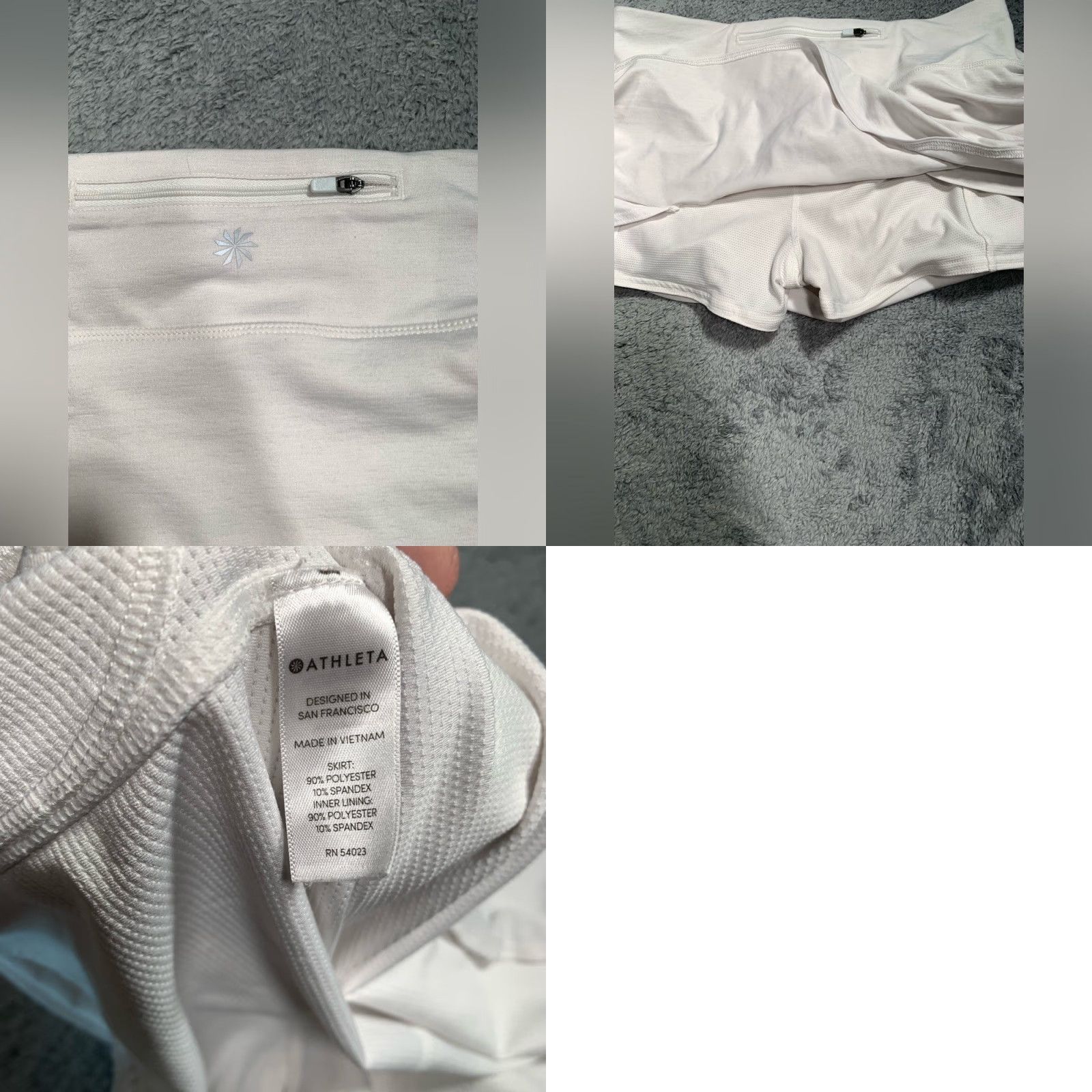 Athleta Athleta Skort Women Medium White Athletic Regular M Size ONE SIZE - 8 Thumbnail