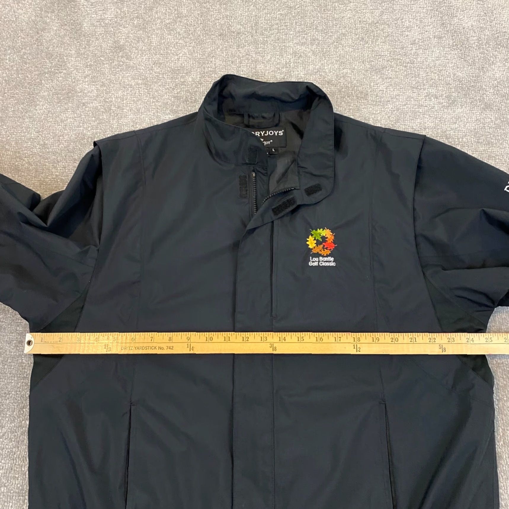 Footjoy FootJoy DryJoys Jacket Mens Medium Large Black Rain Coat Water Resistant Golf Size US M / EU 48-50 / 2 - 7 Thumbnail