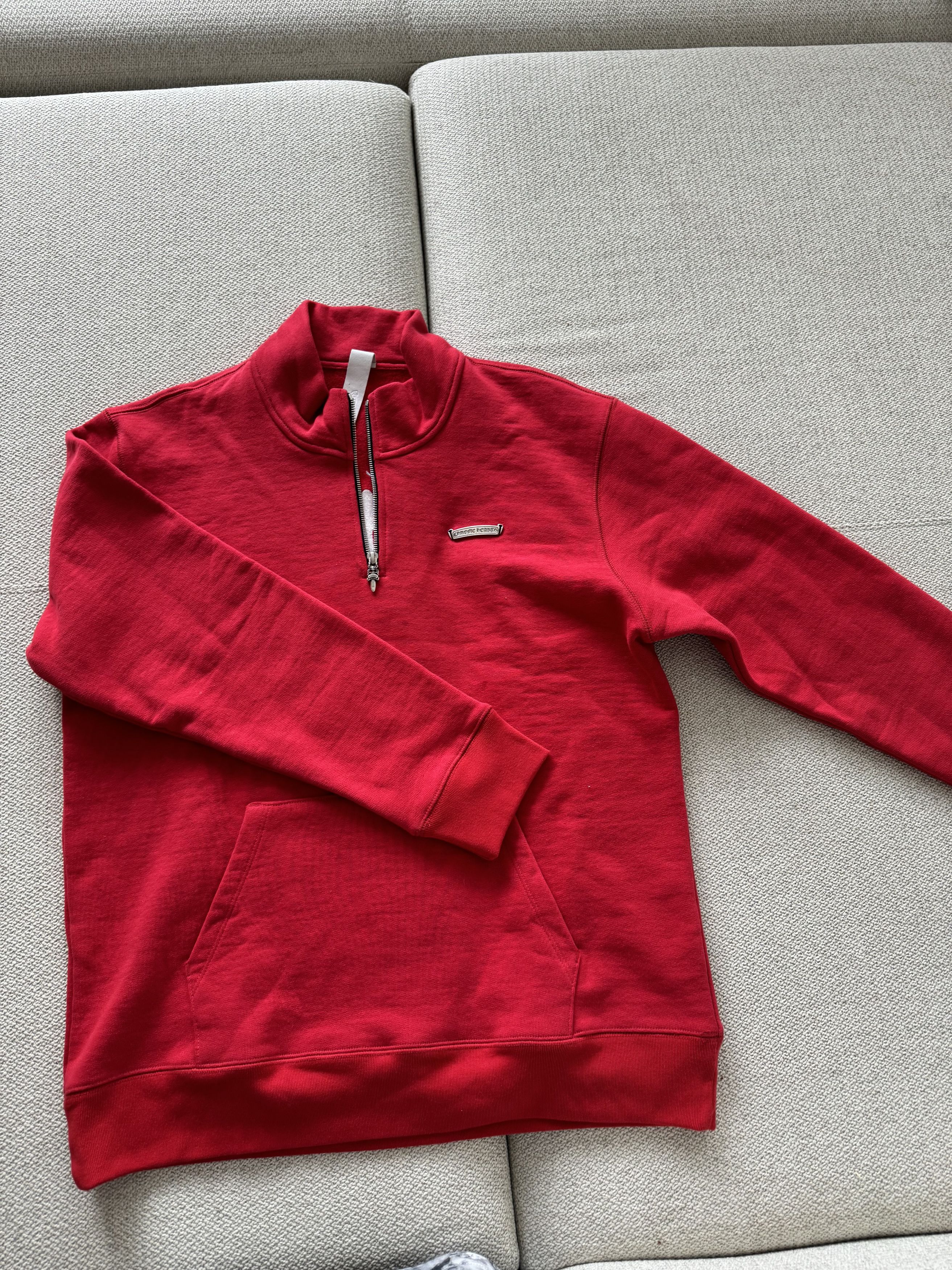 Chrome Hearts Chrome Hearts Red Hollywood Triple Cross Half Zip Sweatshirt Size US L / EU 52-54 / 3 - 12 Thumbnail