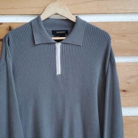 Bachrach Bachrach 1/4 Zip Long Sleeve Collared 2 Toned Pullover Sz. L Size US L / EU 52-54 / 3 - 3 Thumbnail