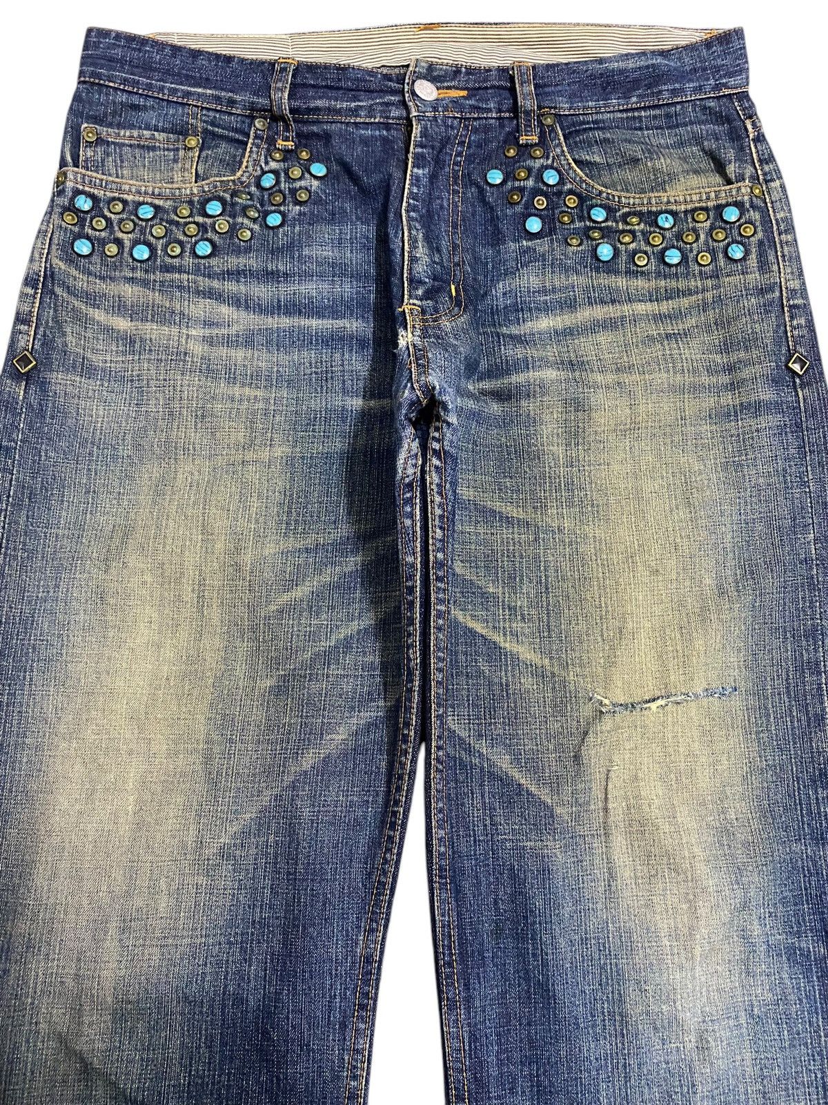 Vintage Project SRS Rhinestone Avant Garde Style Jeans