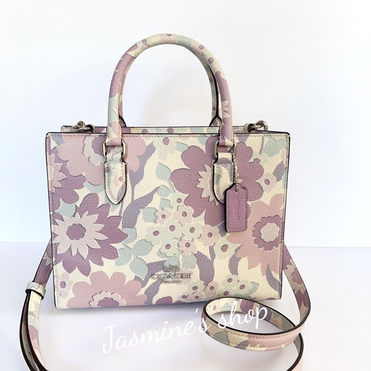 Coach NWT COACH Maggie Small Tote Bag Floral Print CBM08 Size ONE SIZE - 1 Thumbnail