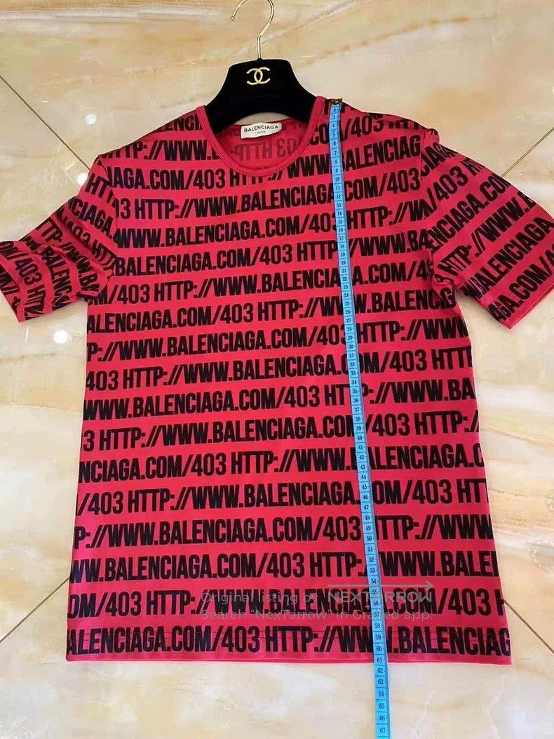 Balenciaga Balenciaga Red T-Shirt Size US XL / EU 56 / 4 - 5 Thumbnail