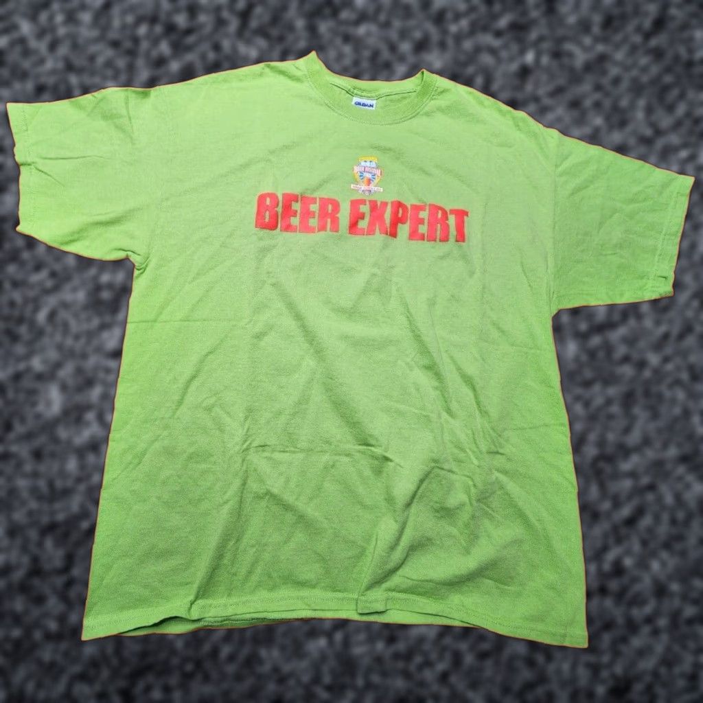 Gildan Gildan Mens XL Green Shirt Beer Expert Festival Double Sided 2010 Durham Size US XL / EU 56 / 4 - 1 Thumbnail