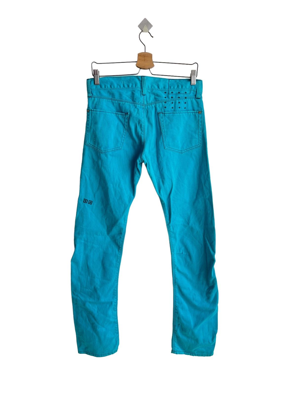 Ksubi OG Ksubi 🇦🇺 Neon Blue Rough Rocker Jeans Denim Turquoise Size US 30 / EU 46 - 2 Thumbnail