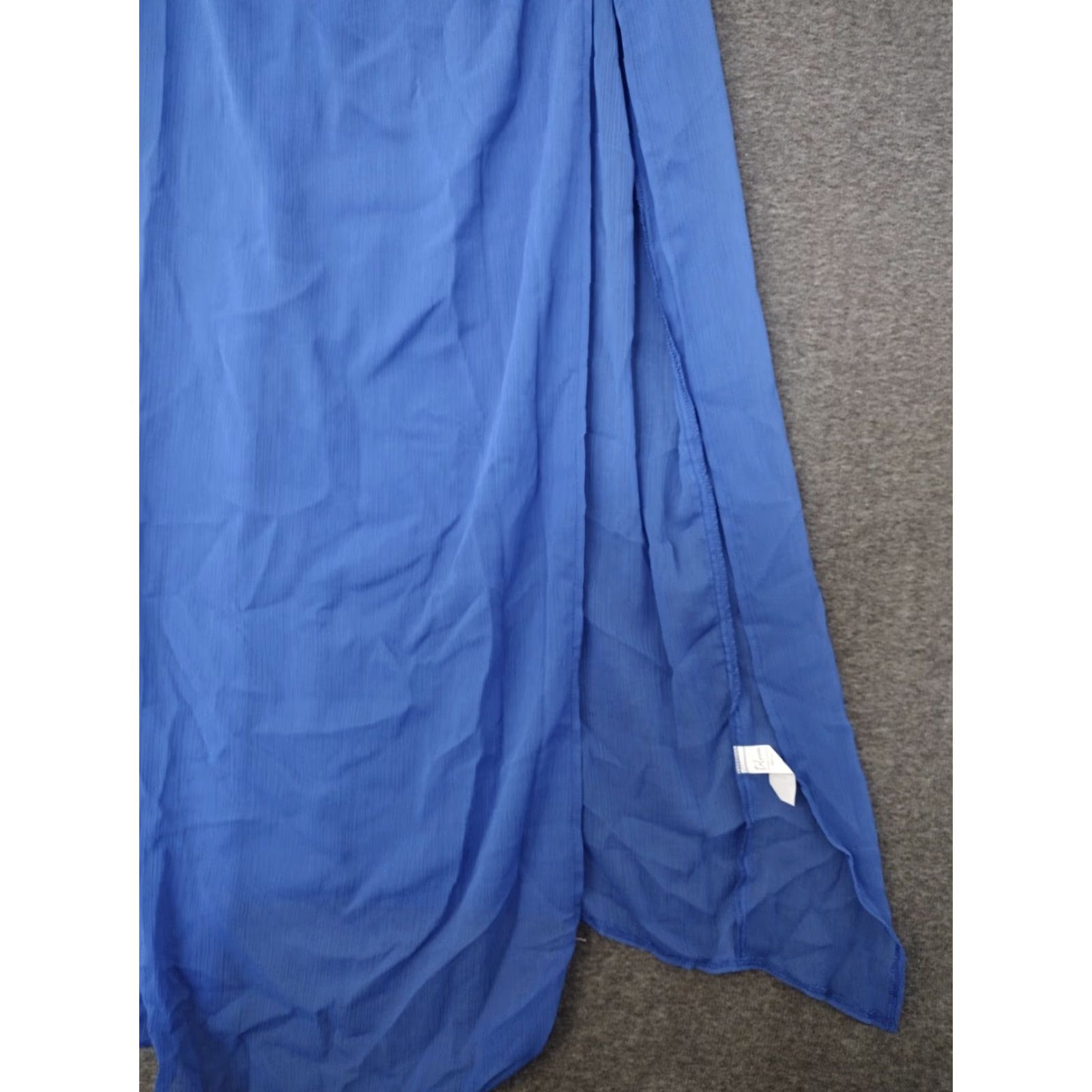 Vintage Toluca Swim Blue Maxi Cowl Neck Sheer Dress 2XL Adults Women Beach Cover Up Tailored for Plus Size Size XXL / US 16-18 / IT 52-54 - 7 Thumbnail