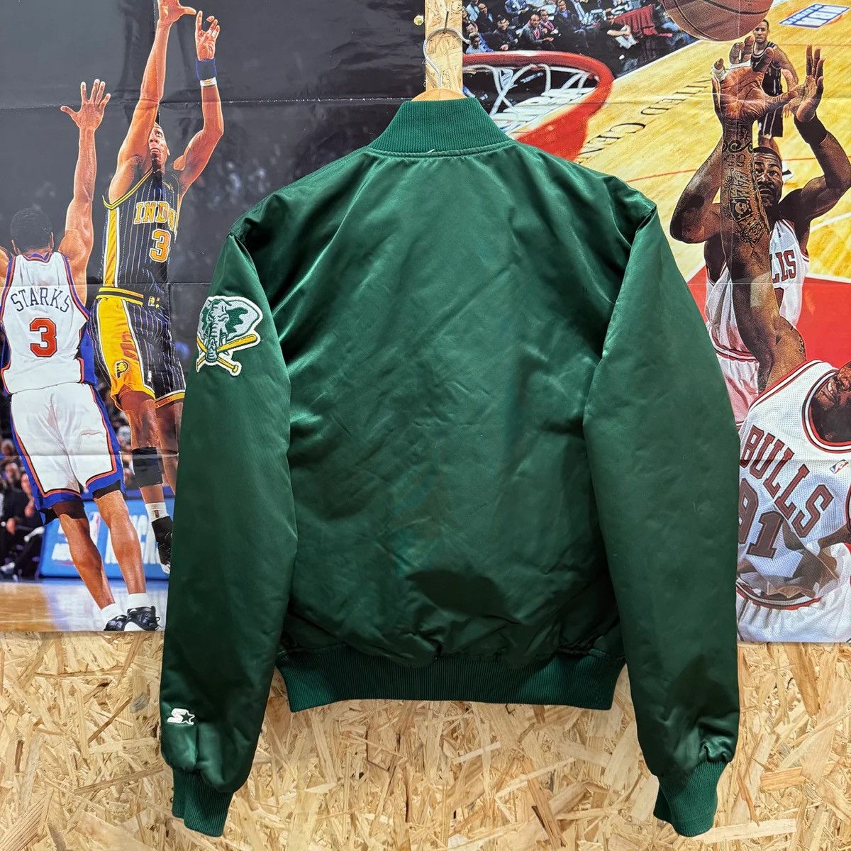 Starter Vintage Oakland Athletics Starter Satin Bomber Jacket Size US S / EU 44-46 / 1 - 2 Thumbnail