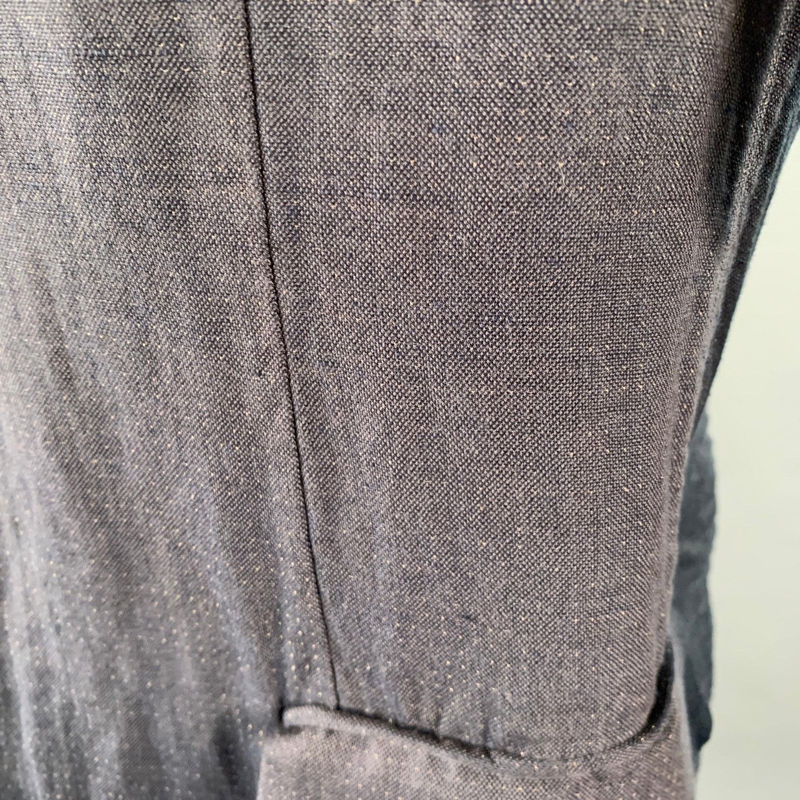 Forme 33204322896 FORME 3'3204322896 Grey Dots Cotton Linen Silk Sport Coat Size 40R - 7 Thumbnail