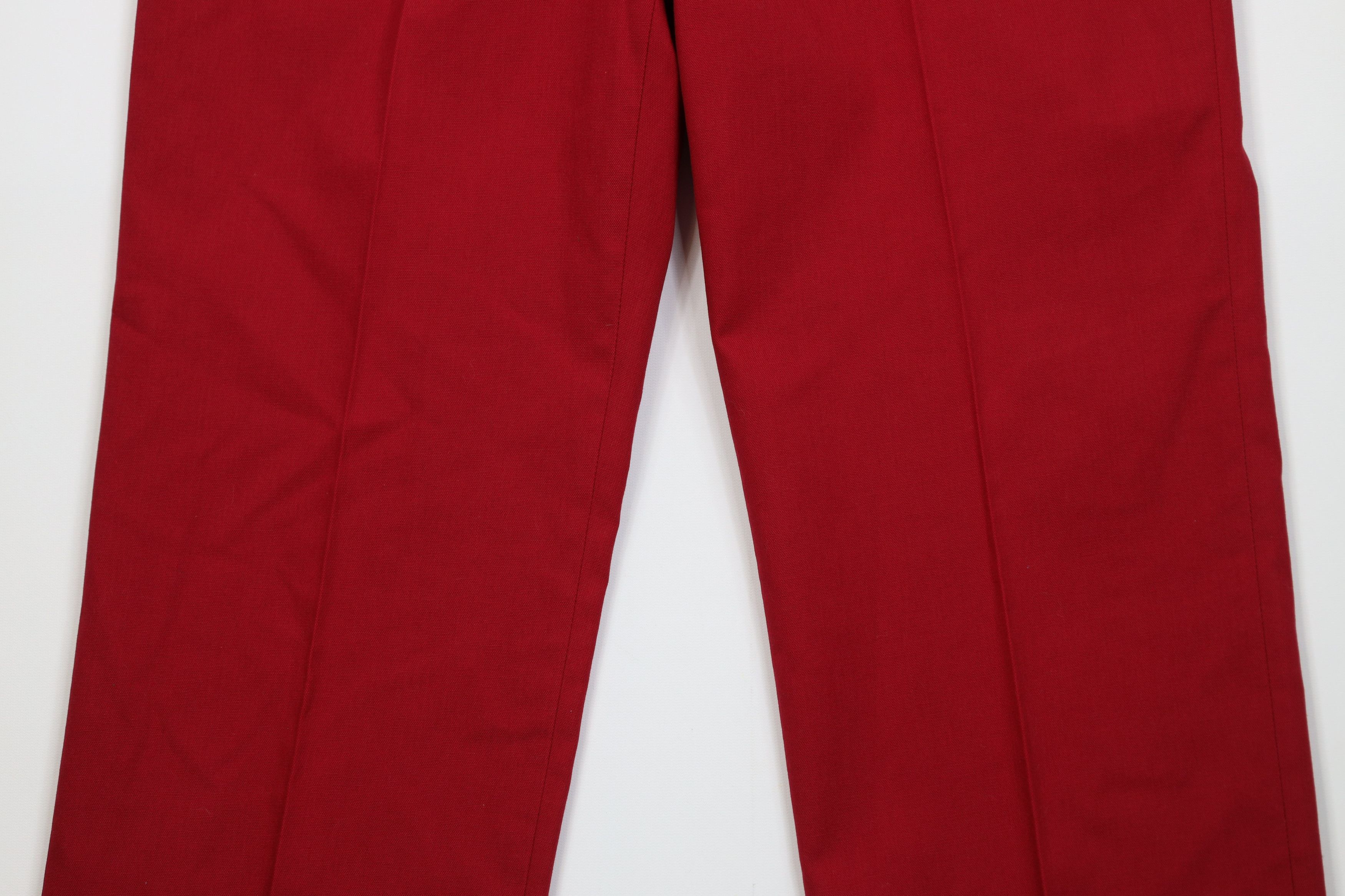 Vintage Vintage 70s Streetwear Flared Wide Leg Chino Pants Red USA Size US 36 / EU 52 - 3 Thumbnail