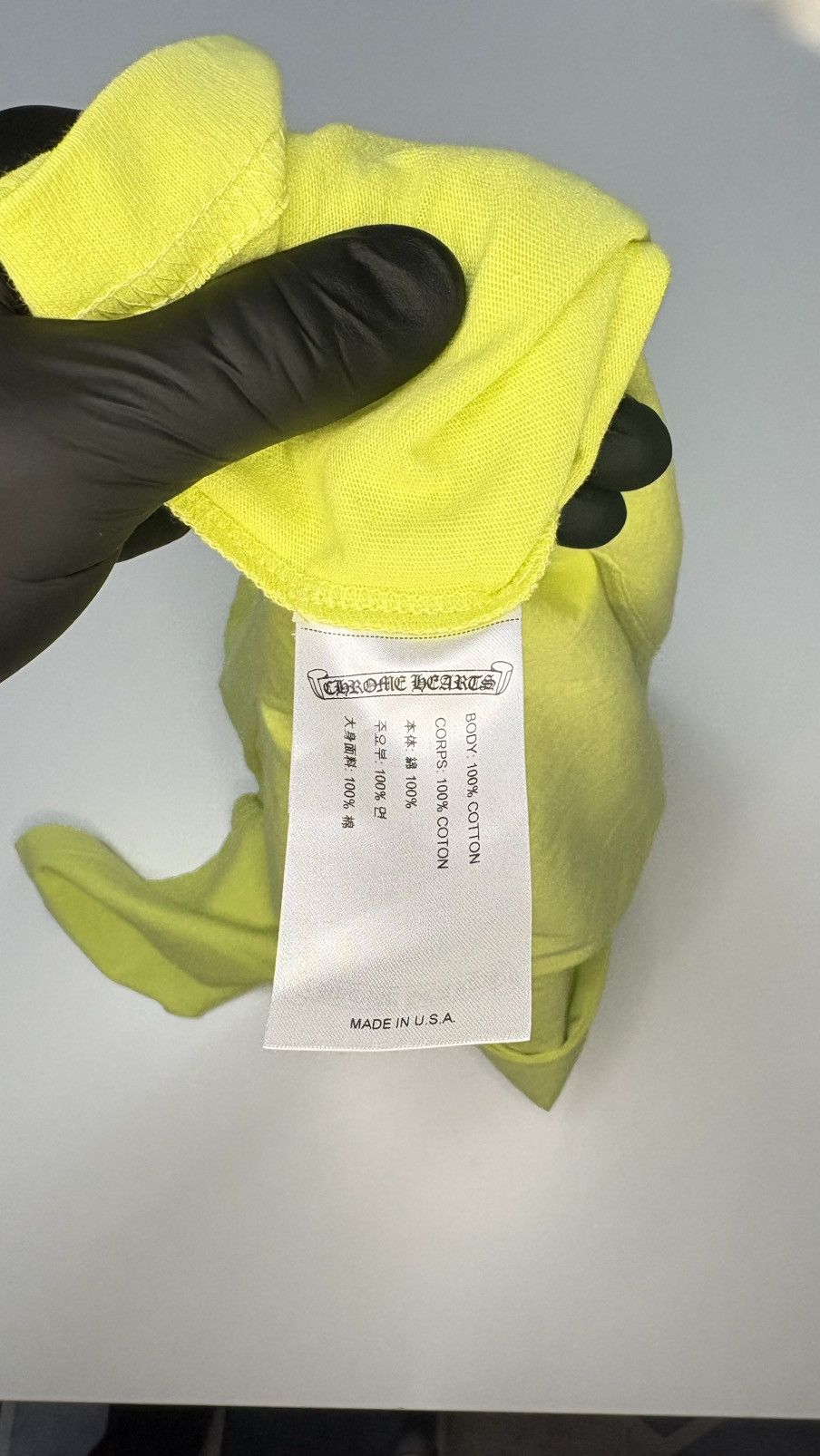 Chrome Hearts Chrome Hearts Marty Boy Pocket Tee Neon Yellow Size XL Size US XL / EU 56 / 4 - 6 Thumbnail