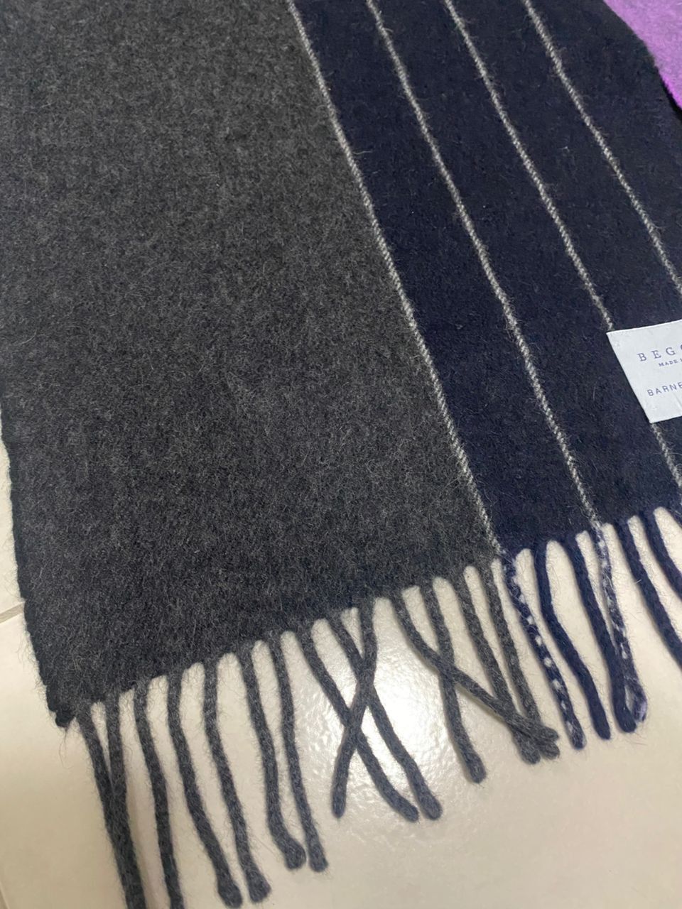 Begg x Co Begg & Co Lambswool Angora Scarf 70x11" Barney's New York Size ONE SIZE - 6 Thumbnail