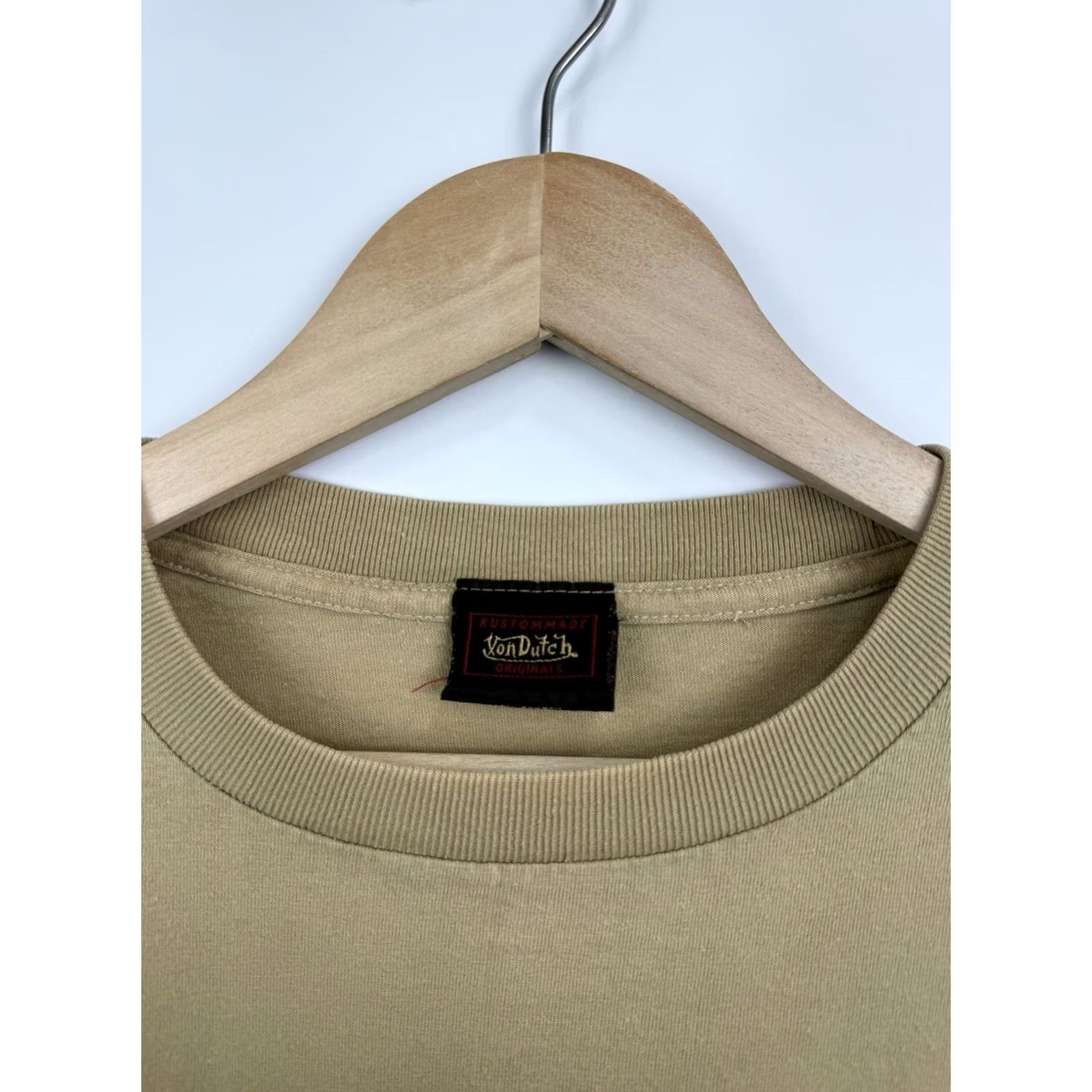 Von Dutch VINTAGE Von Dutch T-Shirt 90s Kenneth Howard Rare Retro Beige XL Mens Size US XL / EU 56 / 4 - 6 Thumbnail