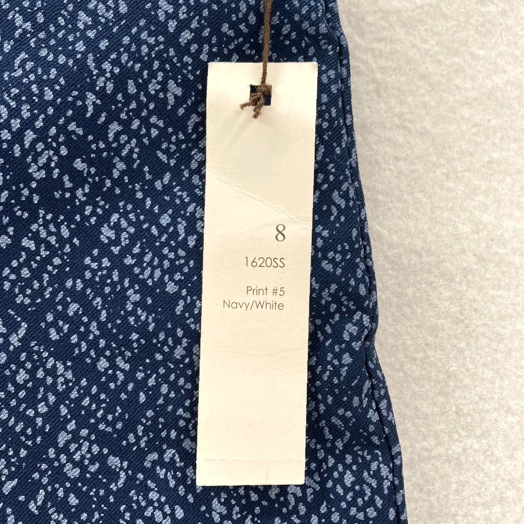 Vintage Crosby Madison Ankle Pants Women's 8 Navy Blue White Print Slim Leg Low Rise NWT Size 30" / US 8 / IT 44 - 4 Thumbnail