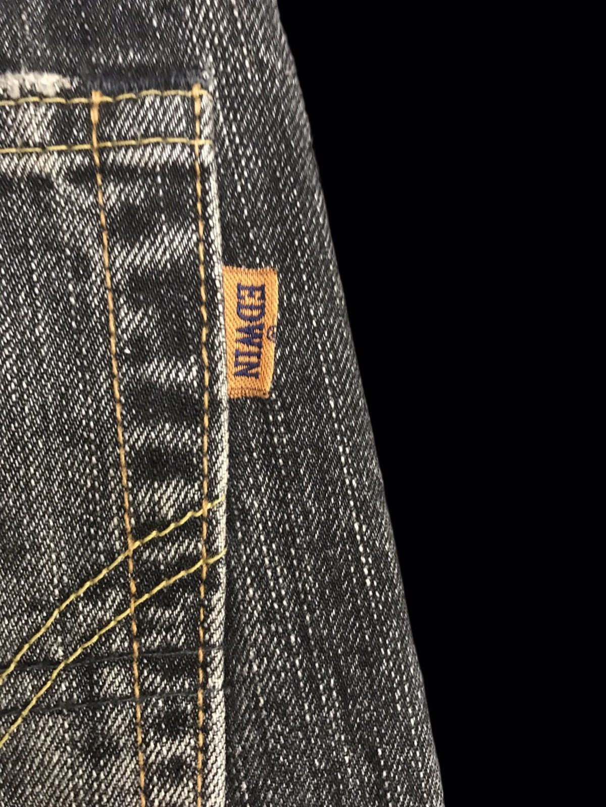 Edwin 💥90s Style💥Vtg EDWIN RAW FADE BLCK WASH Selvedge Denim F52 Size US 29 - 16 Thumbnail